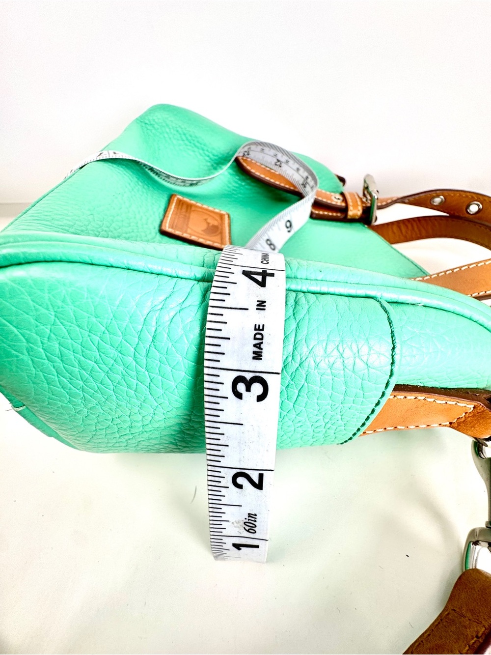 Dooney & Bourke Patterson Pebble Leather Small Kendra Satchel Mint Green - EUC - Picture 15 of 16